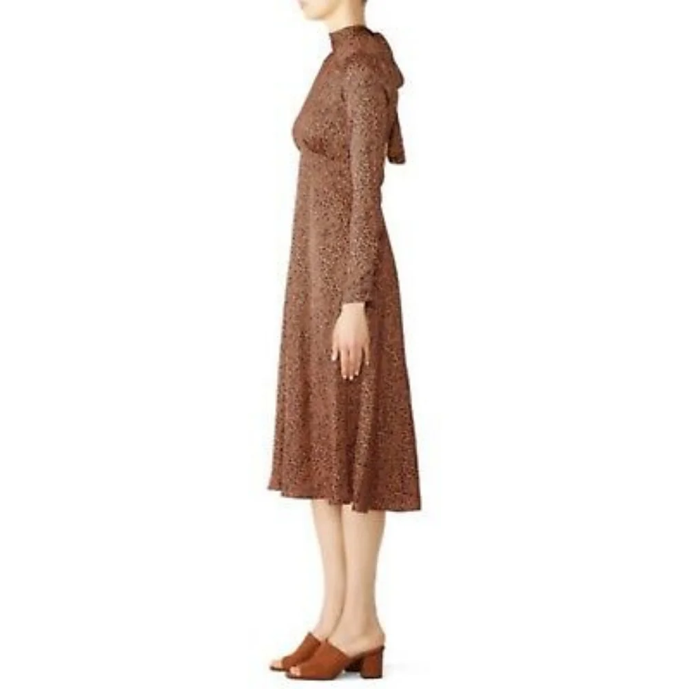 Free People- Animal Print Midi Dress - Picture 3 of 11